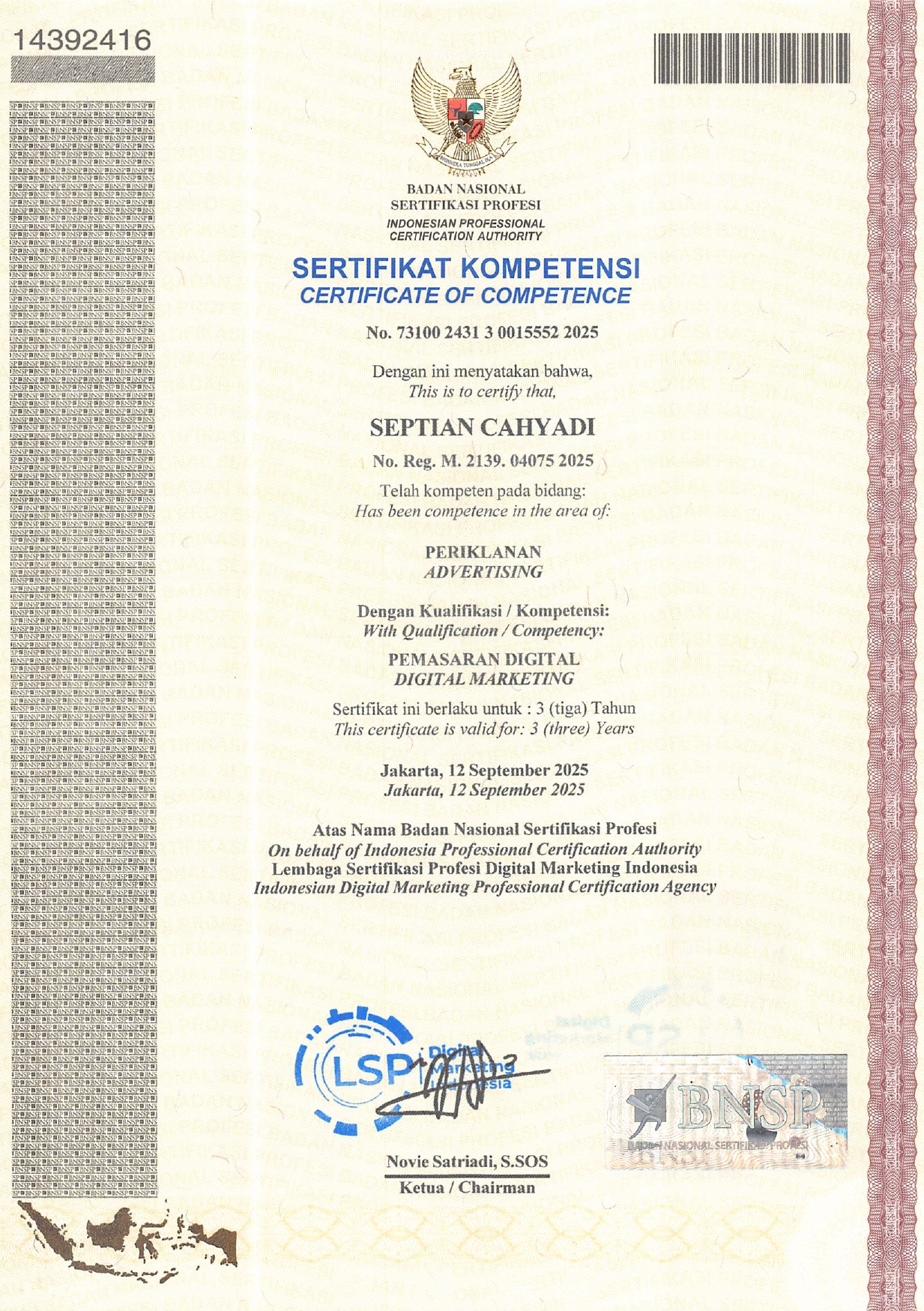 Sertifikasi BNSP Digital Marketing